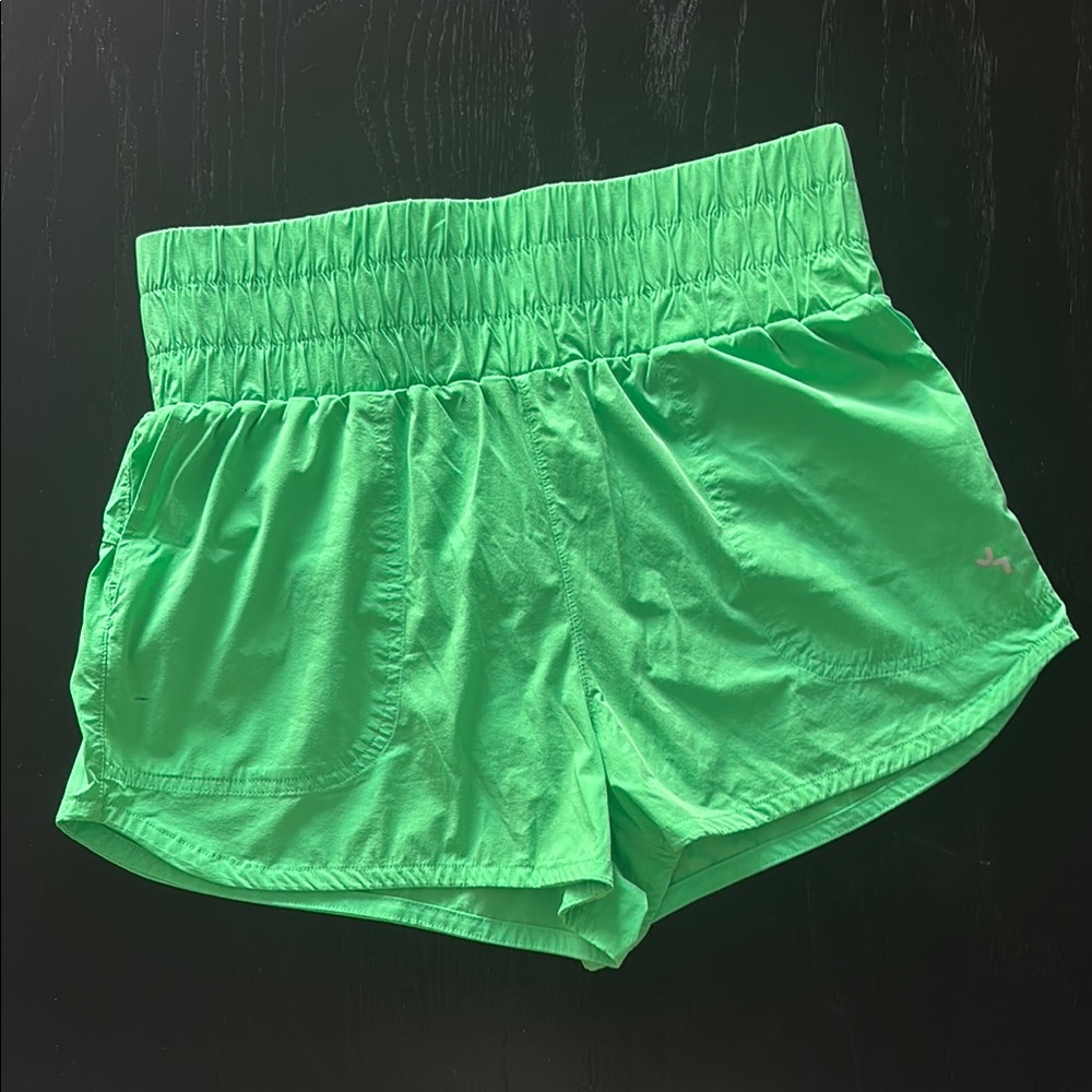 green running shorts